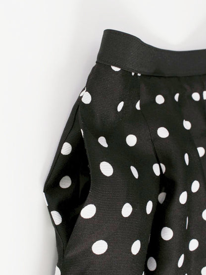 エムズグレイシー 217316 スカート 38 ブラック ドット ウエストゴム IT3ZX8FSBTDM
