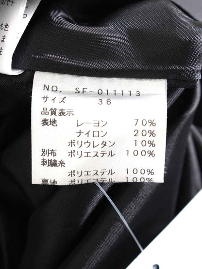 エムズグレイシー 011113 ワンピース 36 ブラック カットワーク ボンディング ITIGXEVZ0EMO