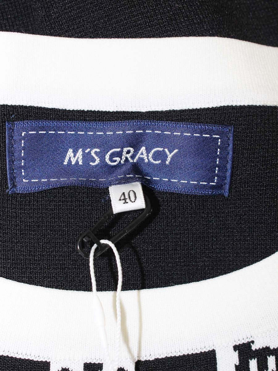 エムズグレイシー Monogram Knit 818530 ニット セーター 40 ブラック IT5TT6JP18Y4