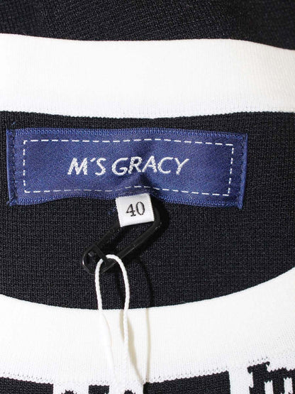 エムズグレイシー Monogram Knit 818530 ニット セーター 40 ブラック IT5TT6JP18Y4