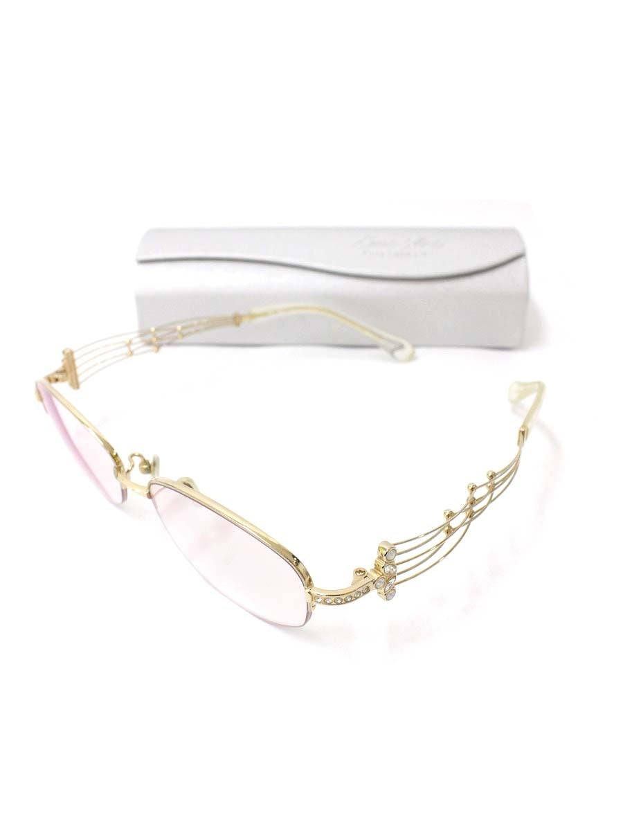 ラインアートシャルマン XL1450 メガネ ゴールド ラインストーン メタルフレーム フルリム オーバル ITG83N19608G 【SALE】