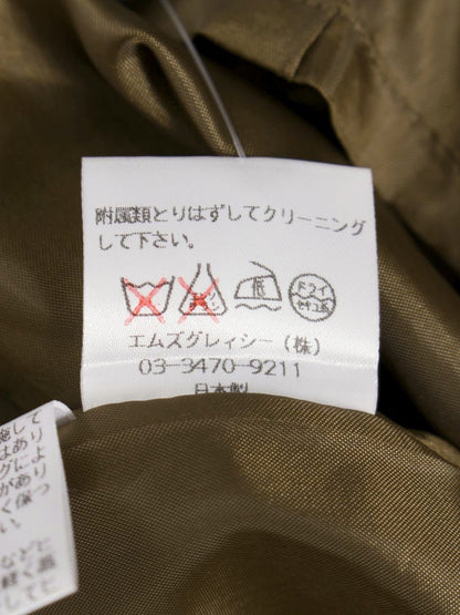 エムズグレイシー 11715 ワンピース 38 ブラウン ウール ステッチ ITKI144M8AX0