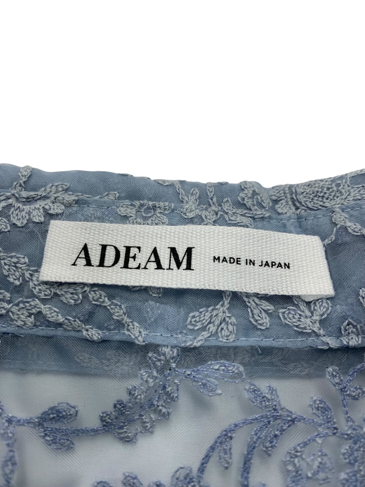 アディアム Flower Garden Blouse 45235 シャツ 0 サックス フラワーガーデンブラウス 刺繍 エンブロイダリー シアー ITQH5RSXYLFI 【SALE】