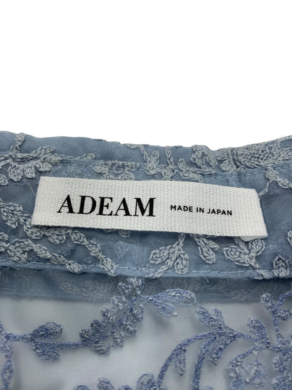 アディアム Flower Garden Blouse 45235 シャツ 0 サックス フラワーガーデンブラウス 刺繍 エンブロイダリー シアー ITQH5RSXYLFI 【SALE】