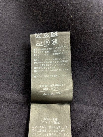 フォクシーブティック Coat Felice 43638 コート 40 ネイビー 3way カシミヤ混 ダブルフェイス ノーカラージャケット ベルト付きロングジレ ITZWCDXFF5T5