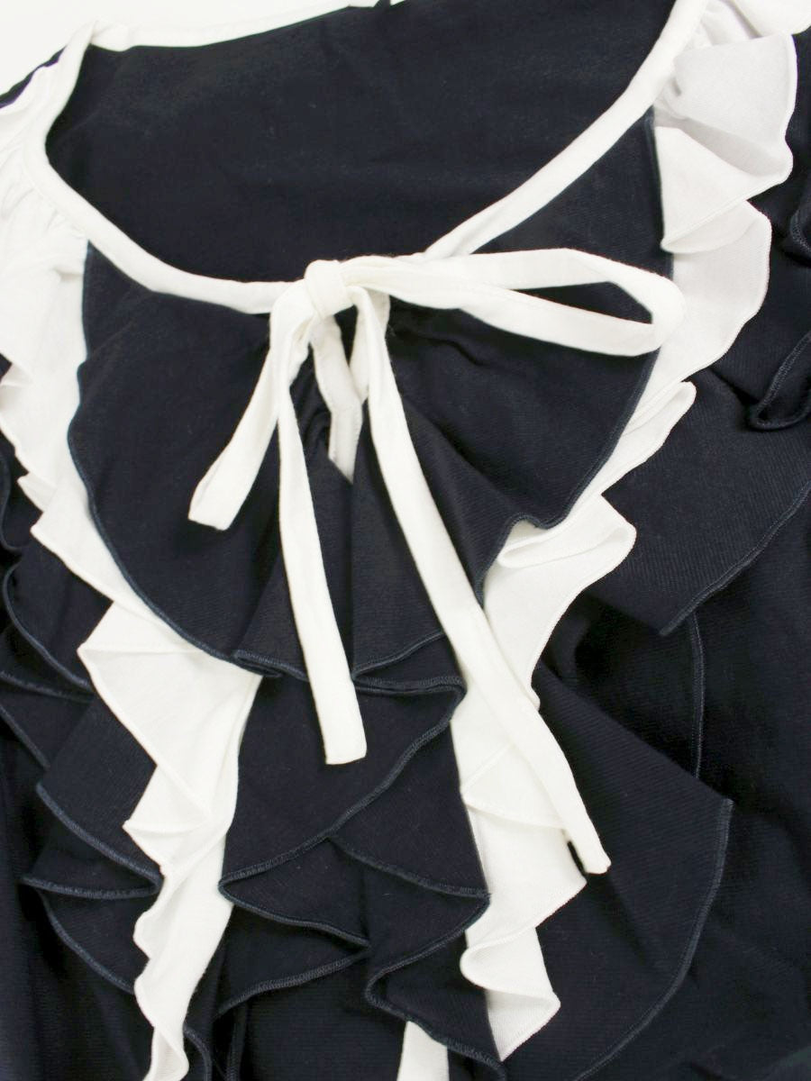 トゥービーシック W5P01-326-29 カットソー 3 ネイビー フリル リボン ITDQT6BYK2G7
