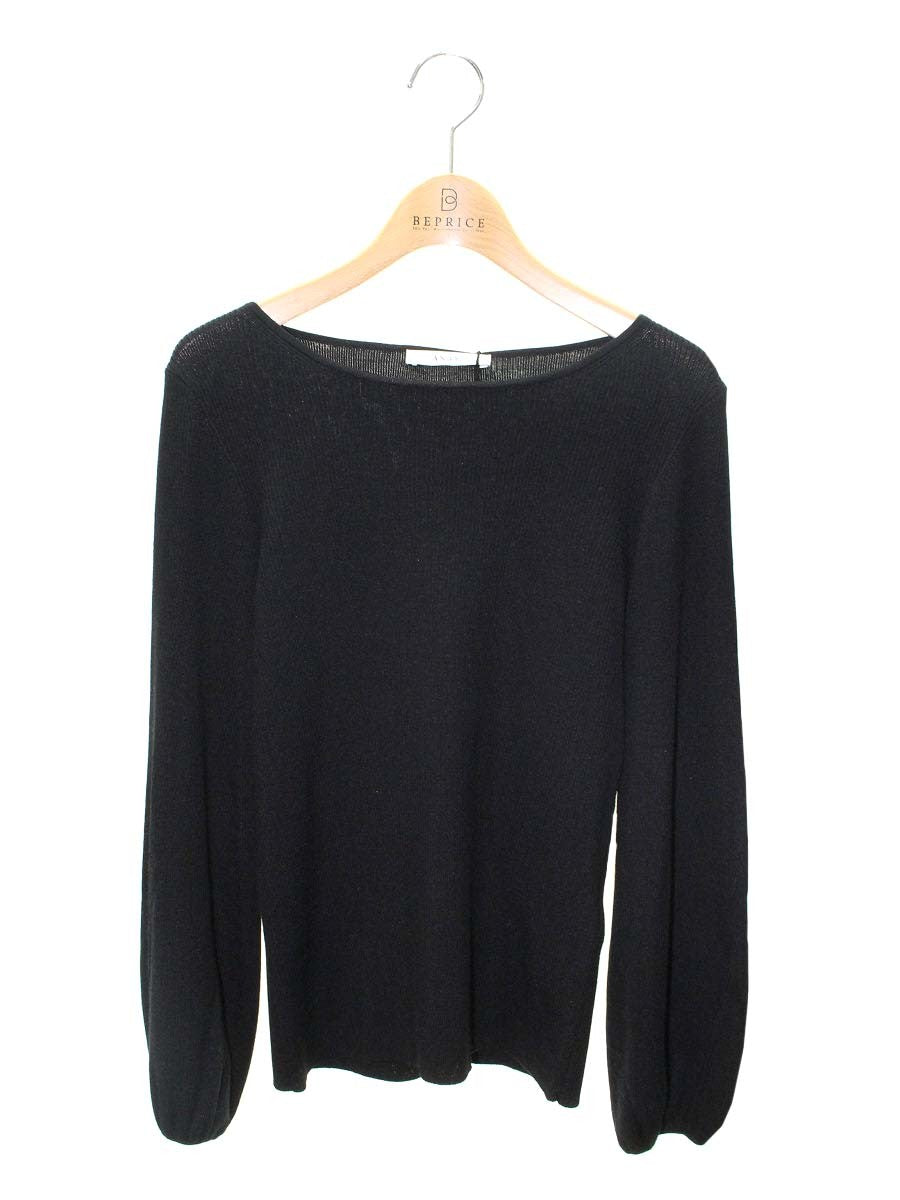 アナイ 102128-16-090-95-380 ニット 38 ブラック ハイゲージ　‘21 ITNNDLSFDPVY