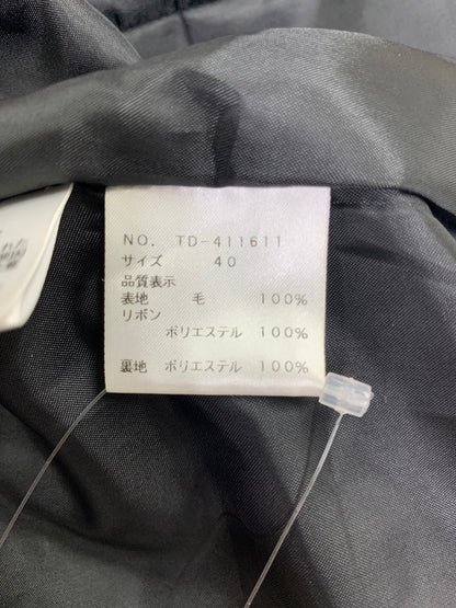 エムズグレイシー 411611 ワンピース 40 ブラック ウール リボン ITCY7OY5UVQE