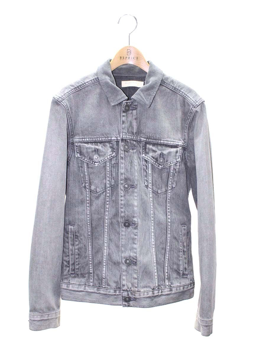 オールセインツ 193005R デニムジャケット XS グレー ダメージ加工 IT7I0Z9TG1W0