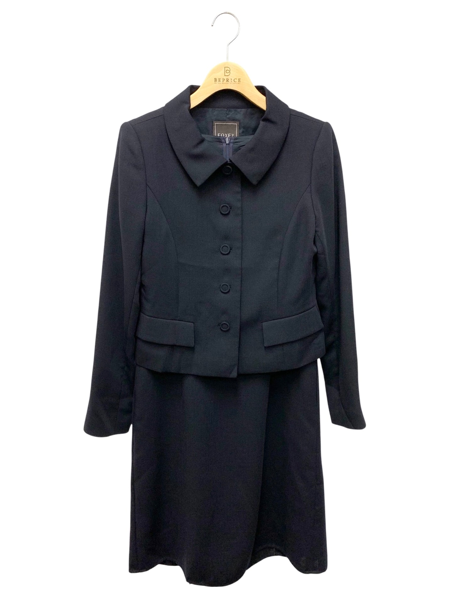 フォクシーブティック Ceremony Suit 35581 スーツ 40 ネイビー セットアップ セレモニー ジャケット ワンピース ITGT45NXJZ82