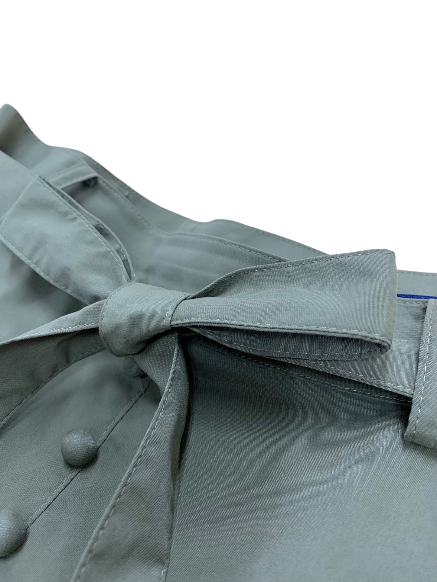 エムズグレイシー 117102 スカート 40 カーキグリーン ベルトリボン フレアー ITB6COFGEJHA