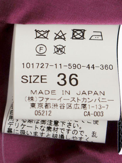 アナイ 101727-11-590-44-360 スカート 36 パープル ベロア ITXPPE8U55IK