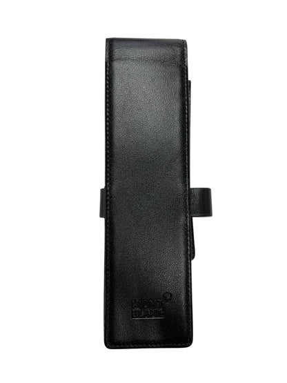 モンブラン マイスターシュテュック 14311 ペンケース ブラック 2本挿し ITQ7JE6HQWYO