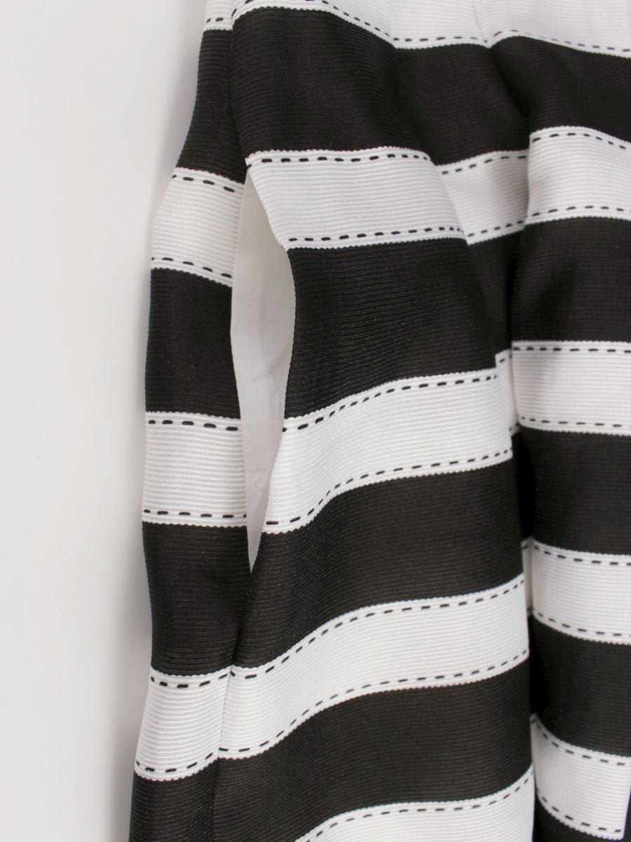 エムズグレイシー 917314 スカート 36 ホワイト カメリアリボン ボーダー ITZ0PIKFA95O 【SALE】