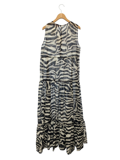 マックスマーラステュディオ 24162310226 ワンピース 44 ブラック シースルー ゼブラ IT8QSKE7LYW0