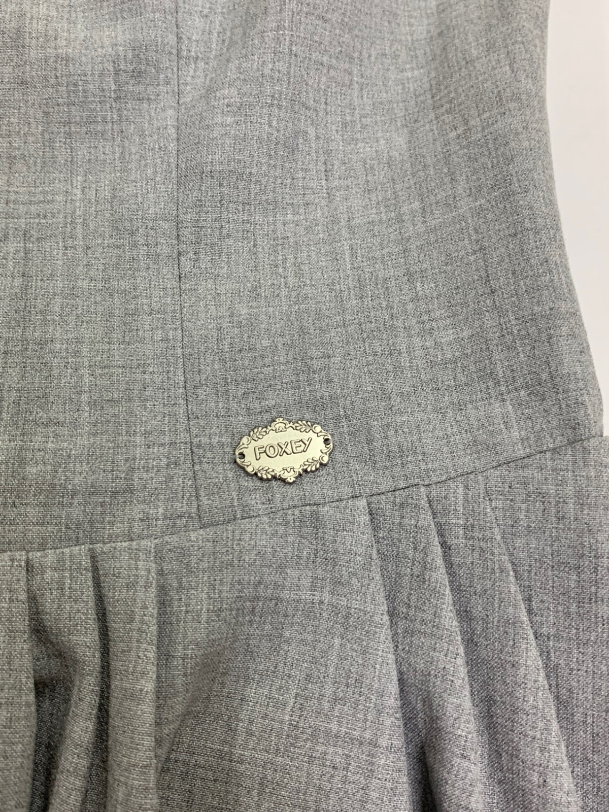 フォクシーニューヨーク 33708 ワンピース 40 グレー タキシードストレッチワンピース ITZ9UYHMEZ2G