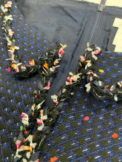 ルネ 6936350 ワンピース 38 ネイビー TISSU ツイード IT6133OZ2580