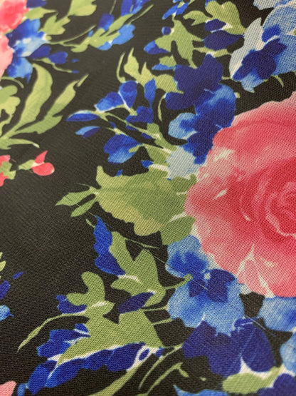 エムズグレイシー 511121 ワンピース 38 ブラック シースルー フラワー ITQC7G9I8FM4 【SALE】