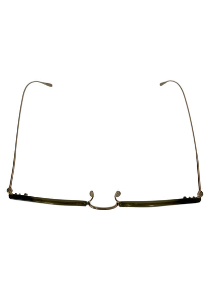 ユウイチトヤマ JINGASA UD-160 メガネ Olive drab / White gold メタル フルリム サーモントブロウ ITJAVT6NMSV5