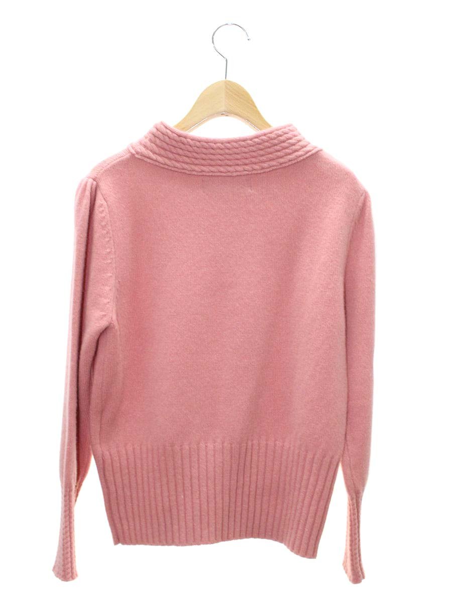 エムズグレイシー M´s GRACY リボンニット 38 くすみピンク 美品