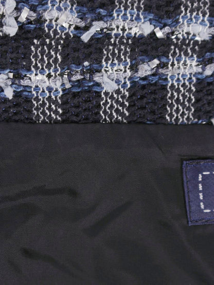 エムズグレイシー 624120 ジャケット 38 ネイビー ジップアップ ツイード調 ITPZQFG7V8MM