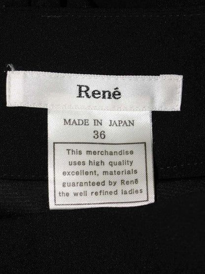 ルネ 6834180 スカート 36 ブラック タックフレア ITUY7D3K1IQ0 【SALE】