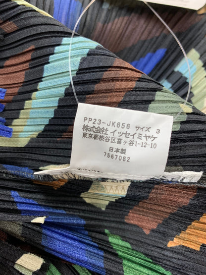 プリーツプリーズイッセイミヤケ PP23-JK656 カットソー 3 マルチカラー 裾フリンジ ITTPRSJSH9DE