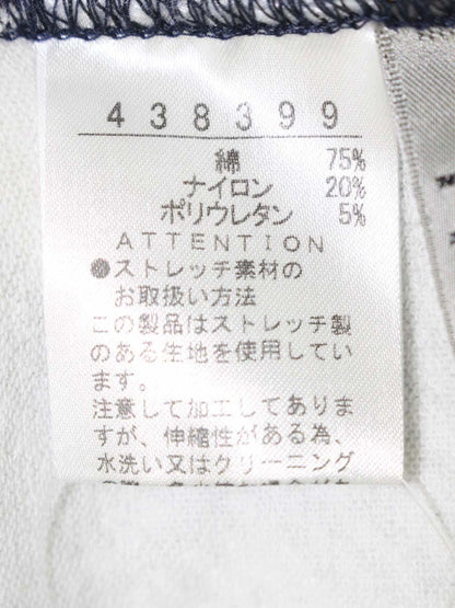 アルベロベロ 438399 パンツ F ネイビー アニマルモチーフ デニム風 ストレッチ ITZQEDSGZSYW