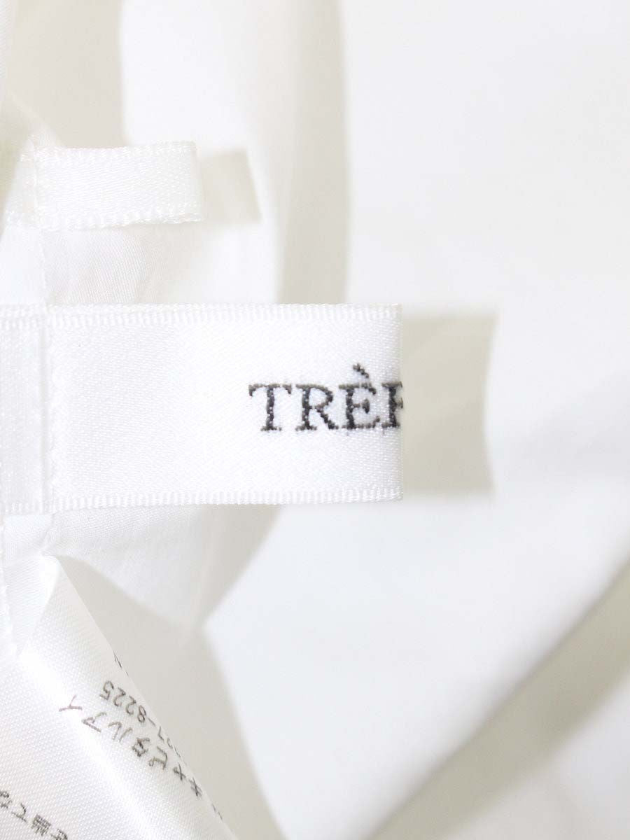トレフルプラスワン 230248S シャツ F ホワイト フリル リボン IT4YXAHL8K7A
