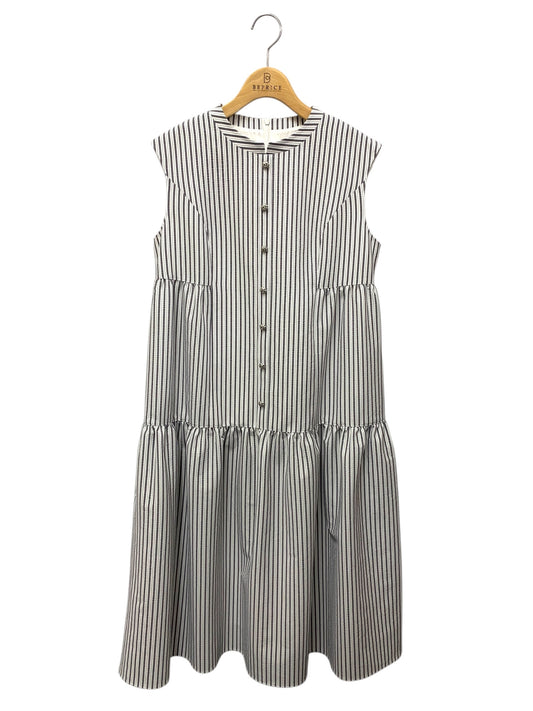 ルネ Soft Light Stripe Dress 5526180 ワンピース 38 グレー ストライプ ITKM9FXJX7TS