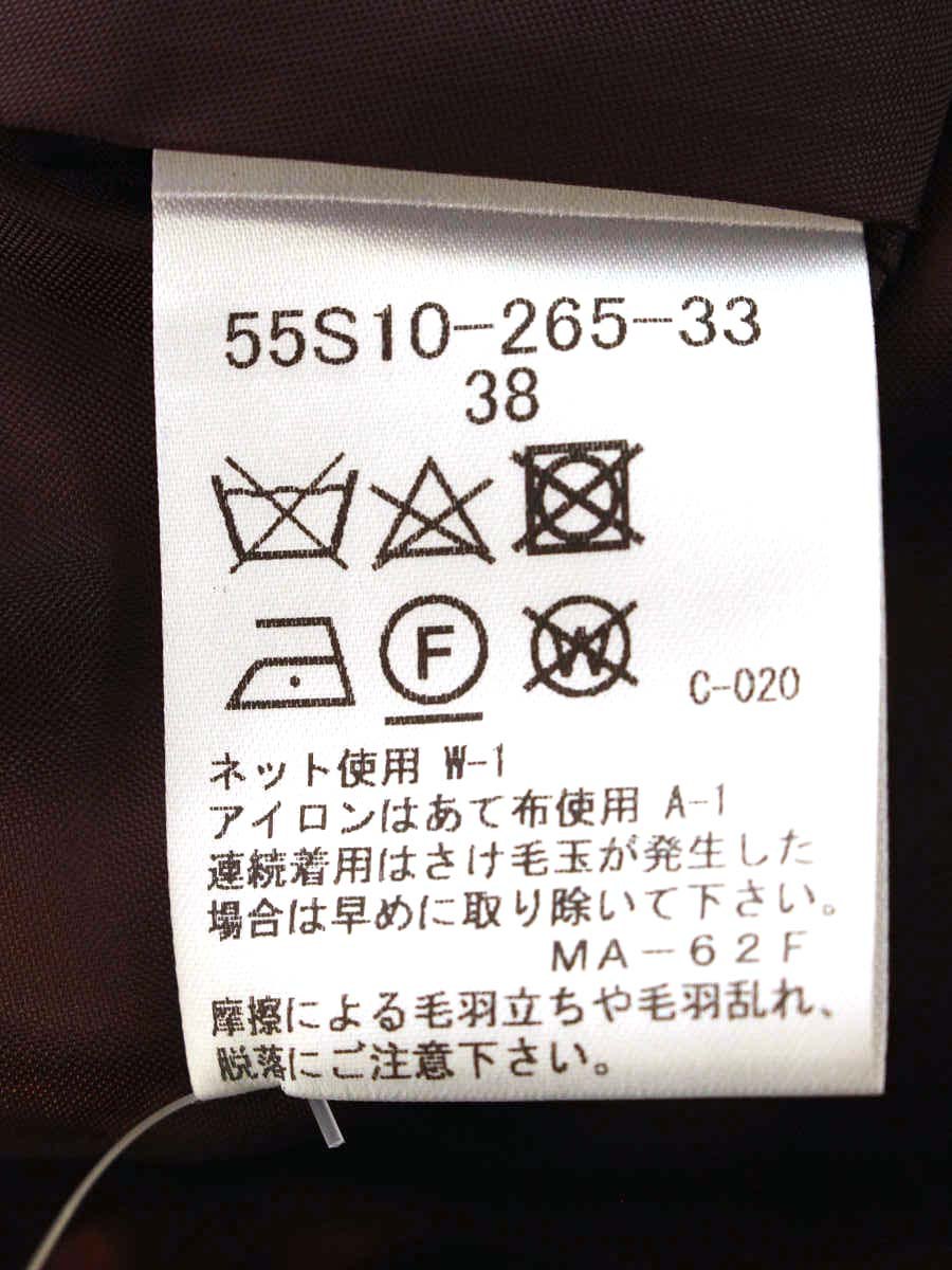 ブルーレーベルクレストブリッジ チェックプラスティーヘリンボーンタックフレアスカート 55S10-265-33 38 ピンクパープル IT8CLICDHJZB