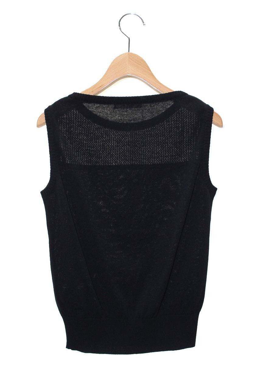 ルネ 6122260 トップス 36 ブラック ニット ノースリーブ IT42GK58SEBV 【SALE】