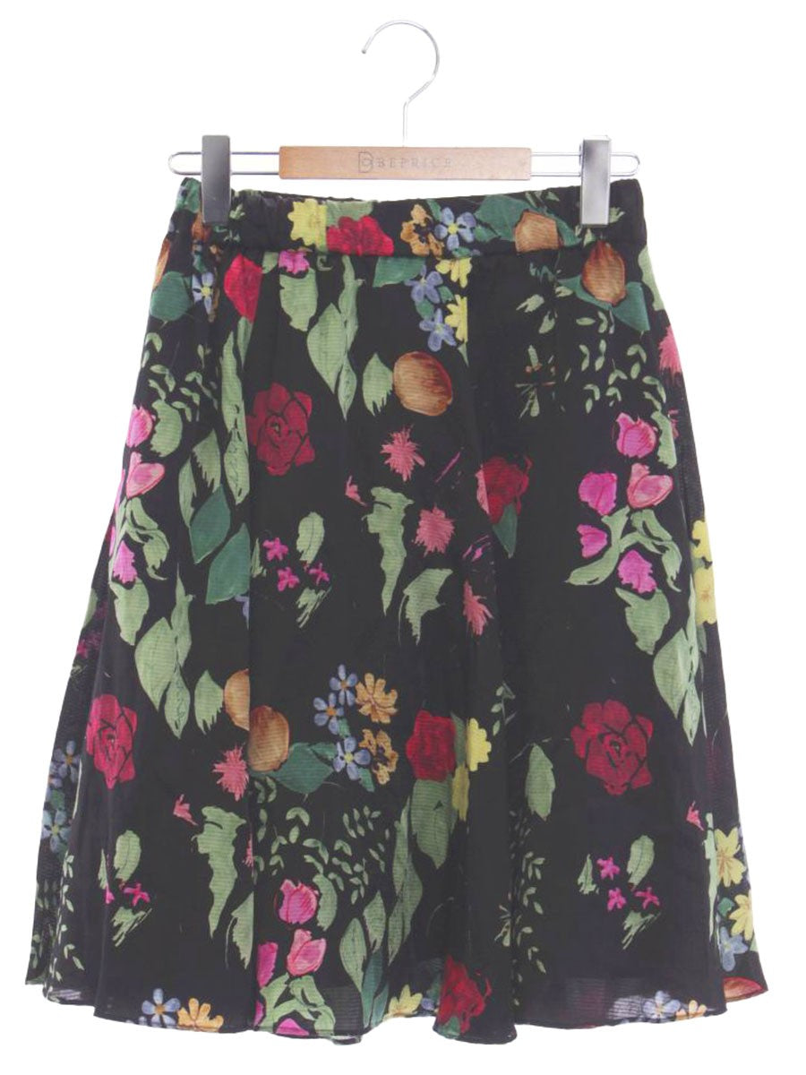 シビラ GBHDJ-03230 スカート M ブラック フラワープリント IT42DDSDNR5A 【SALE】