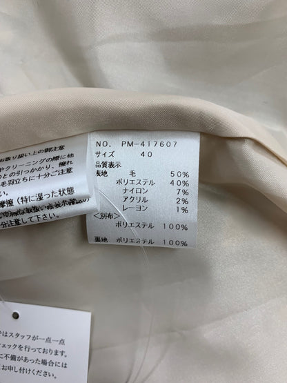 エムズグレイシー チェック柄 ラップ 417607 スカート 40 ベージュ ウール混 IT6IYA63IFG8 【SALE】