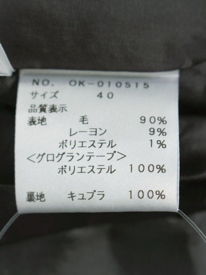 エムズグレイシー ラメドットブラウス 010515 チュニック 40 グレー フリル リボン ITEYQO6SL2FC