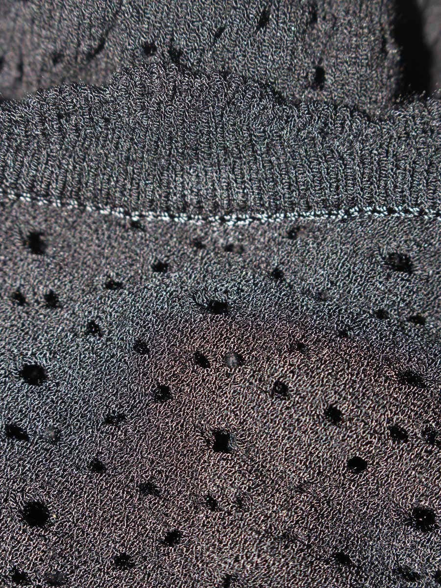 フォクシーブティック Flower Lace 33756 ニット セーター 40 ブラック ITELF4501LIS