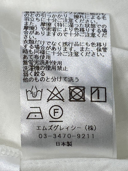 エムズグレイシー 315312 カットソー 38 ホワイト パフスリーブ リボン レース 切り替え ITJQQVFK7XUO