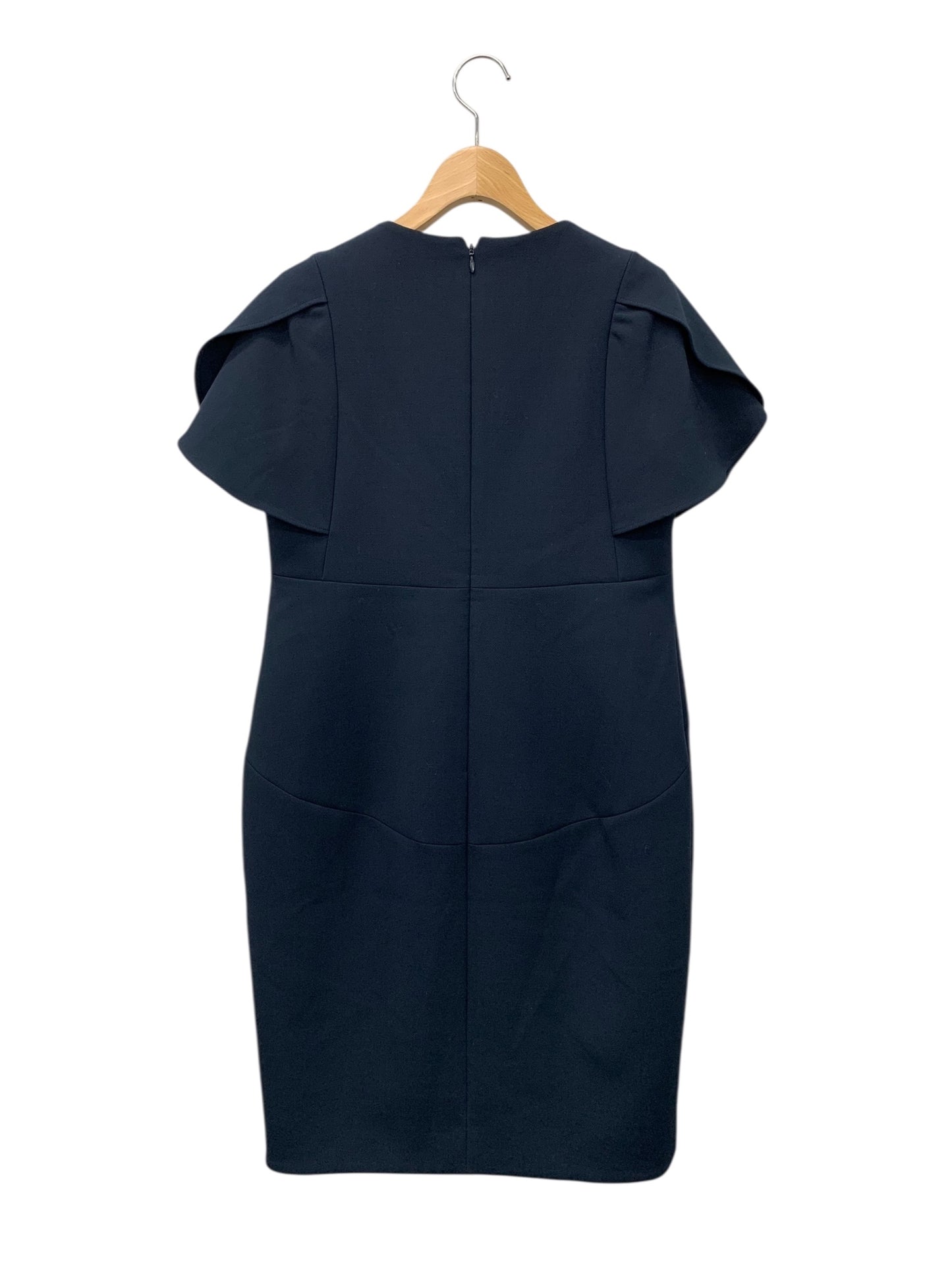 ヨーコチャン YCD-221-769 ワンピース 40 ネイビー フレアスリーブパールスリットラインドレス IT6JQ0P0QYK2