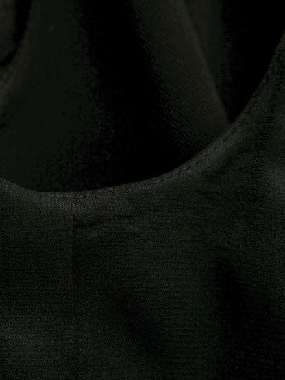 フォクシーニューヨーク Tuck＆Gather Dress 38985 ワンピース 42 ブラック フリル ITGYVBU3CZ44