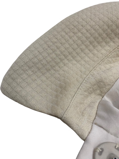 エムズグレイシー 511120 花ボタン付き正統派ワンピース 38 ベージュ グログランリボン ITBYX9WJYV88 【SALE】