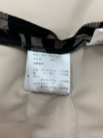 エムズグレイシー 621521 ワンピース 40 ブラック フラワーモチーフ IT0614U5T7L0