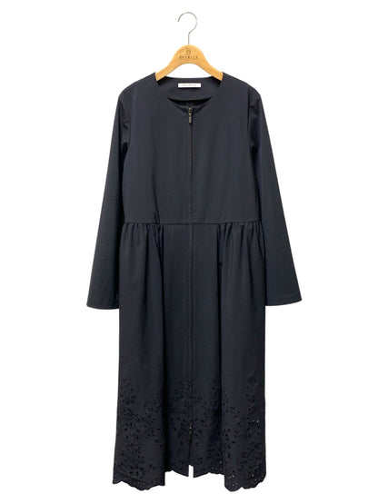 フォクシーニューヨーク Aster Coat アスター 42763 コート 40 ネイビー 刺繍 フロントジップ ITNS9X3280O8