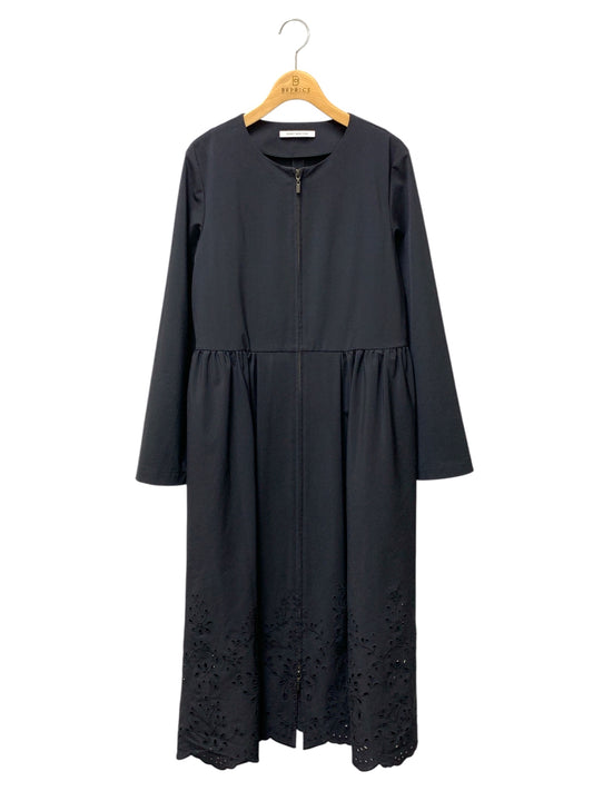 フォクシーニューヨーク Aster Coat アスター 42763 コート 40 ネイビー 刺繍 フロントジップ ITNS9X3280O8