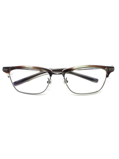 フォーナインズ 6024 メガネ ブラウン/メタルシルバー マーブル柄 IT007XH4LE8G