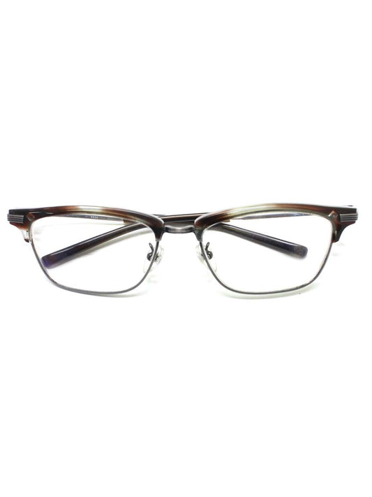 フォーナインズ 6024 メガネ ブラウン/メタルシルバー マーブル柄 IT007XH4LE8G