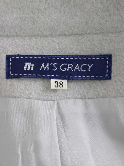 エムズグレイシー 029517 コート 38 グレー ウール ベロア ITLA3YK6MCOG 【SALE】