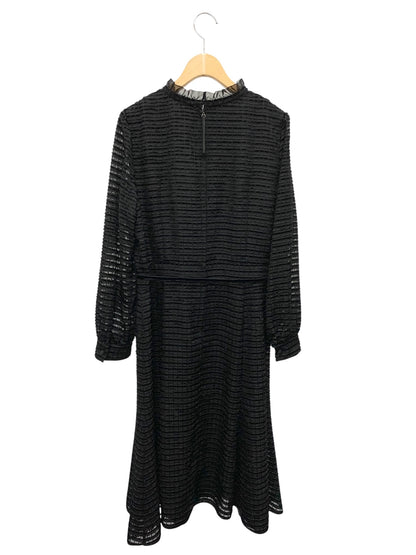 トゥービーシック W7J03-833-09 ワンピース 46 ブラック バックジップ フリル IT60CS4A0UXS