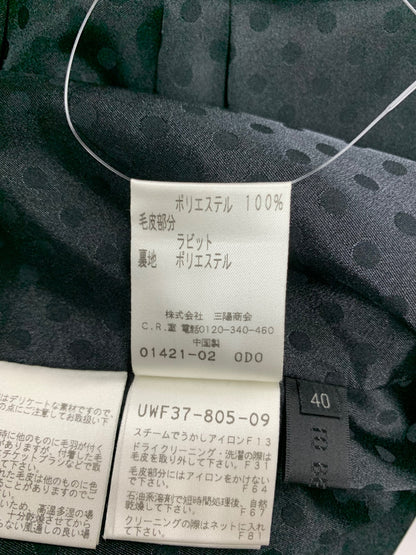 トゥービーシック UWF37-805-09 ショートコート 40 ブラック アンゴラ ラビット　ファー ITVX1WQ3VN6W