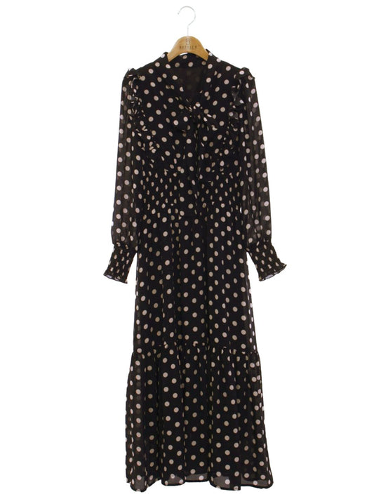 フェンネル 561036P ワンピース M ネイビー ドット ボウタイ ITT6LUB1ZZ0G