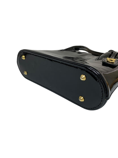 ロウナーロンドン ハンドバッグ ブラック エナメル ITYRXG3QDR1W